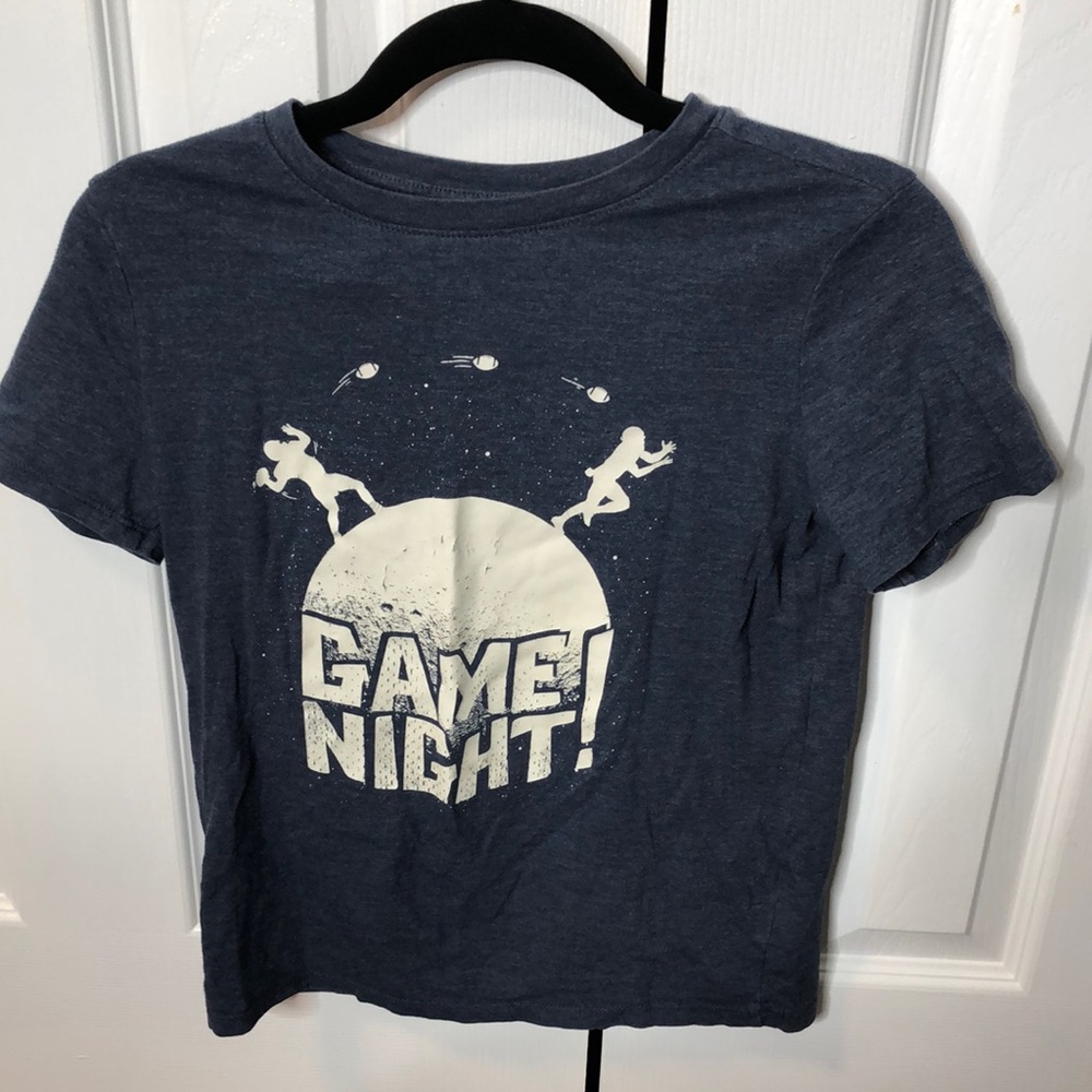 Cat & Jack Blue Graphic Tee with Game Night Print, Boy’s size M (8/10)